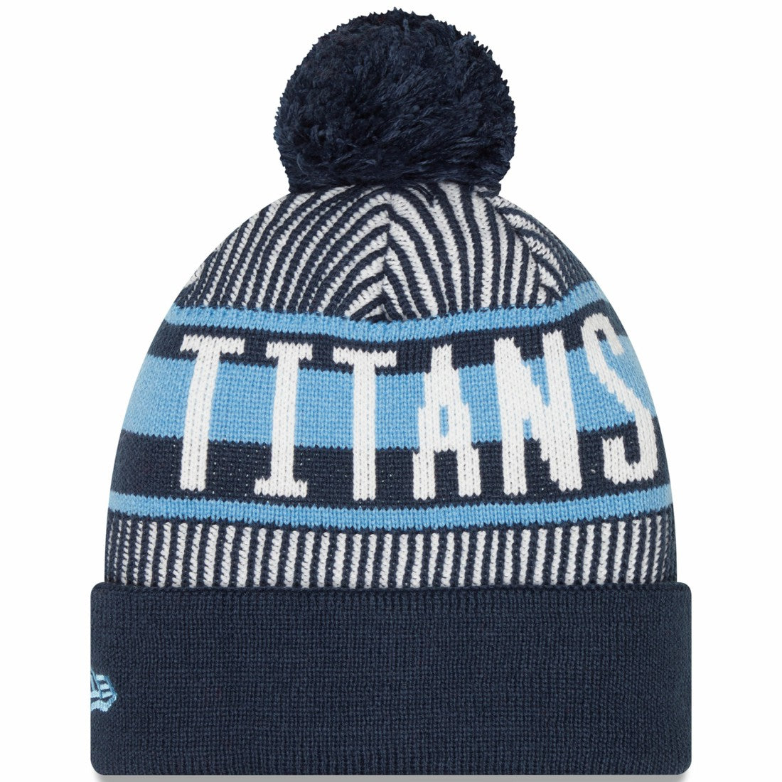 Tennessee Titans Striped Cuffed Knit Hat with Pom | NFL US