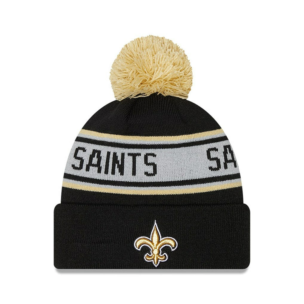 New Orleans Saints Preschool Repeat Cuffed Knit Hat with Pom | NFL New