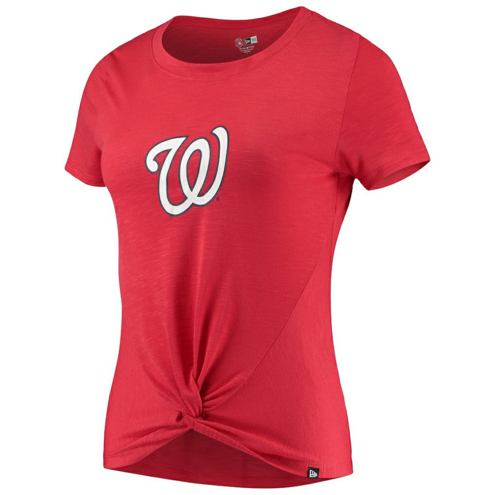 Washington Nationals New Era Women's 2-Hit Front Twist Burnout T-Shirt - MLB T-shirts