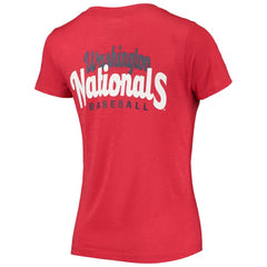Washington Nationals New Era Women's 2-Hit Front Twist Burnout T-Shirt - MLB T-shirts