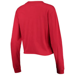 St. Louis Cardinals New Era Women's Baby Jersey Cropped Long Sleeve T-Shirt - MLB Jerseys