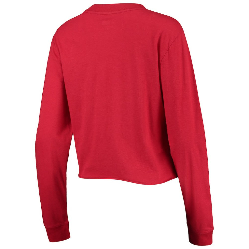 Washington Nationals New Era Women's Baby Jersey Cropped Long Sleeve T-Shirt - MLB Jerseys