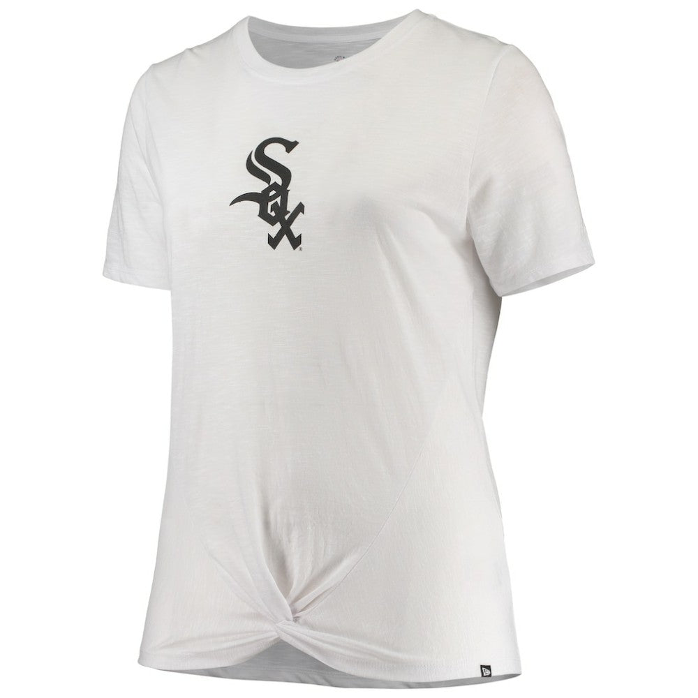 Chicago White Sox New Era Women's Plus Size 2-Hit Front Knot T-Shirt - MLB T-shirts