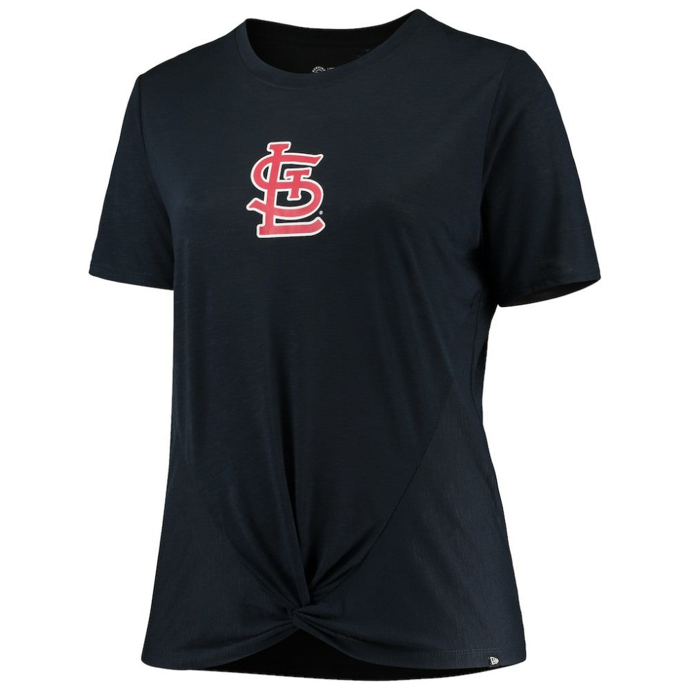 St. Louis Cardinals New Era Women's Plus Size 2-Hit Front Knot T-Shirt - MLB T-shirts
