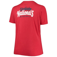 Washington Nationals New Era Women's Plus Size 2-Hit Front Knot T-Shirt - MLB T-shirts