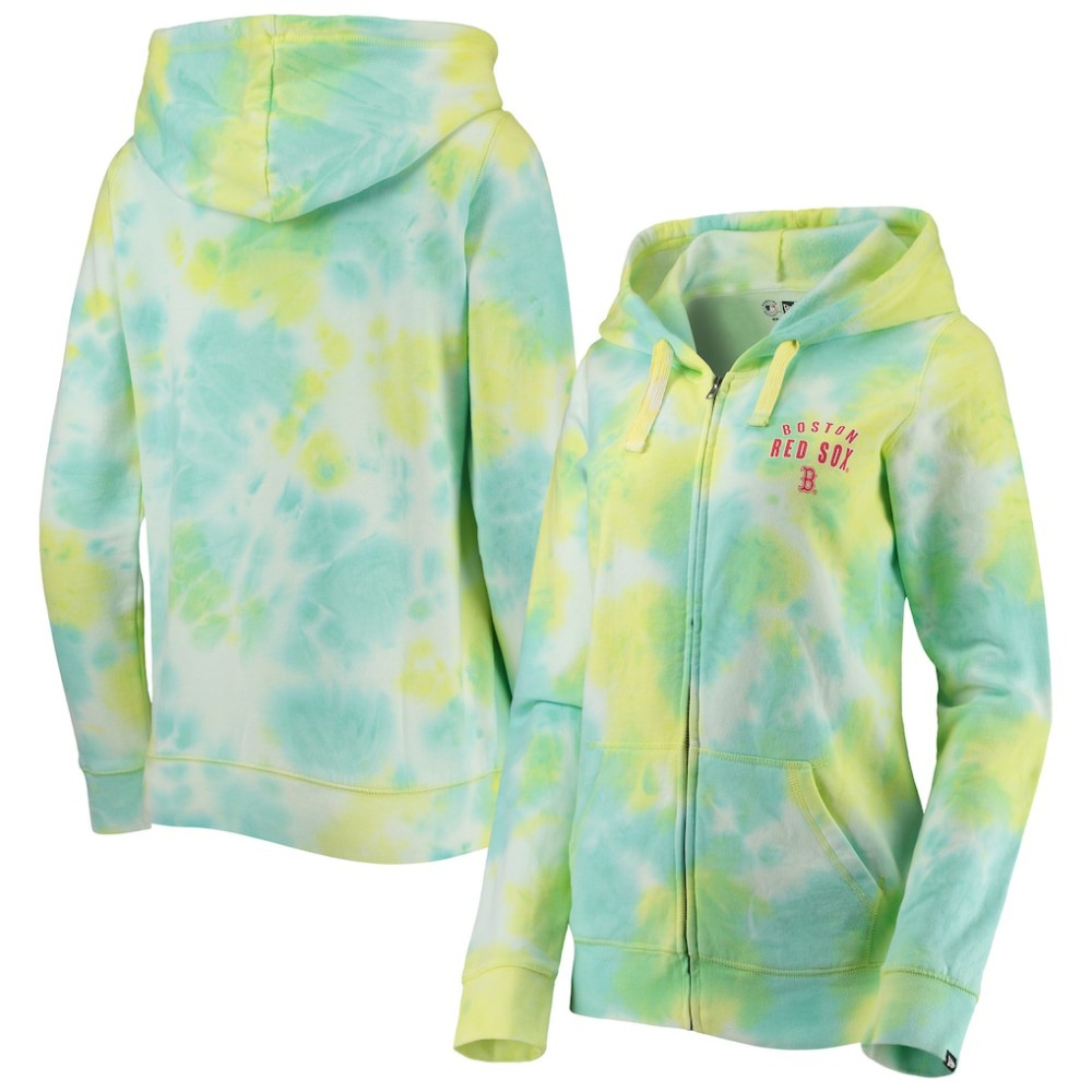 Boston Red Sox New Era Women's Tie-Dye Full-Zip Hoodie - MLB Hoodies