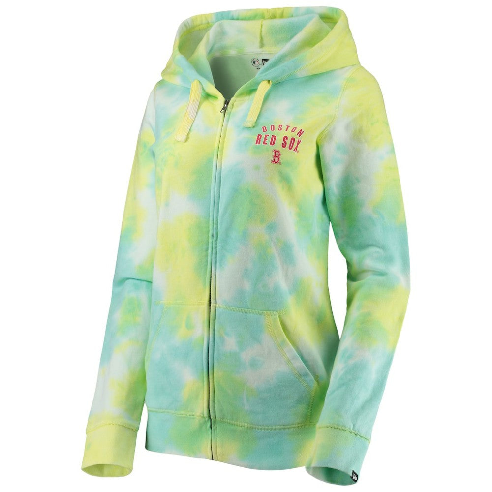 Boston Red Sox New Era Women's Tie-Dye Full-Zip Hoodie - MLB Hoodies