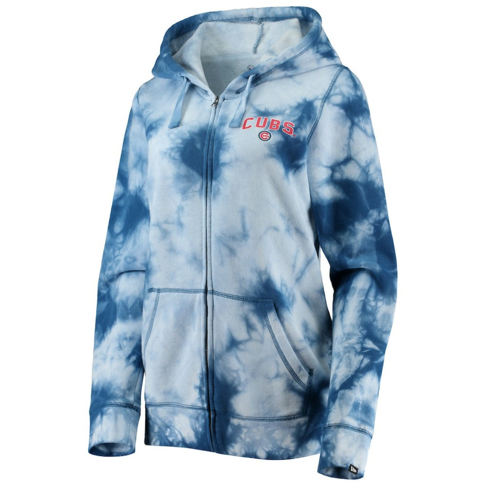 Chicago Cubs New Era Women's Tie-Dye Full-Zip Hoodie - MLB Hoodies
