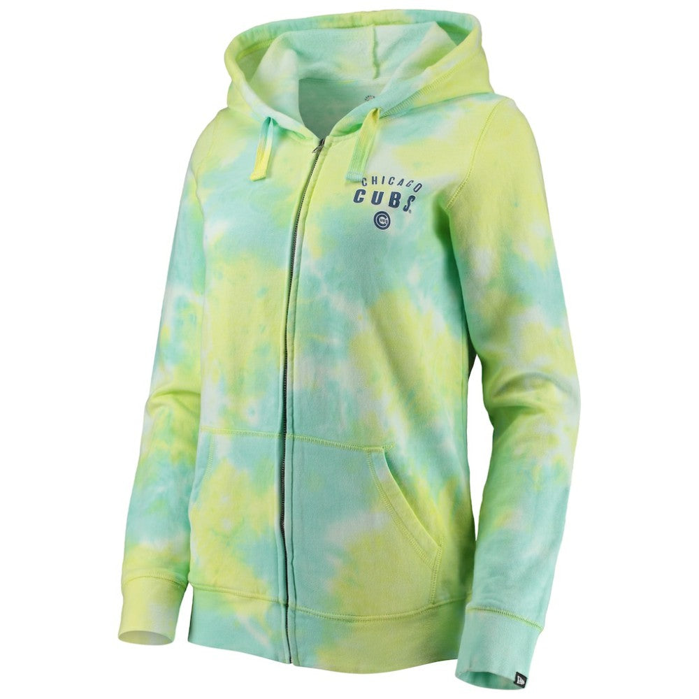 Chicago Cubs New Era Women's Tie-Dye Full-Zip Hoodie - MLB Hoodies