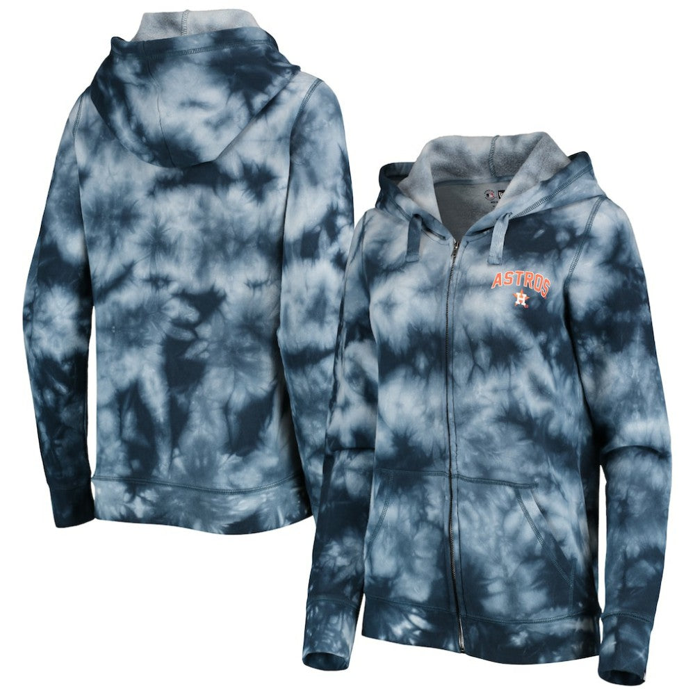 Houston Astros New Era Women's Tie-Dye Full-Zip Hoodie - MLB Hoodies