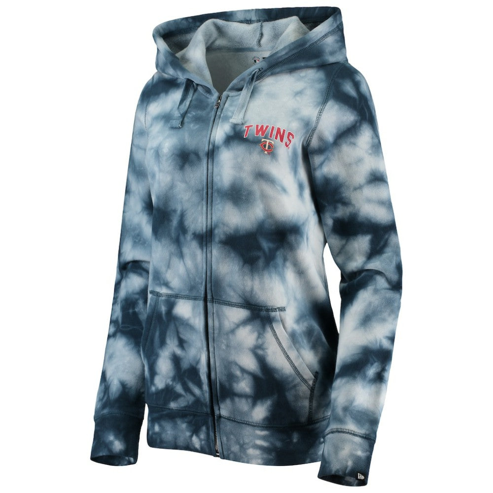 Minnesota Twins New Era Women's Tie-Dye Full-Zip Hoodie - MLB Hoodies