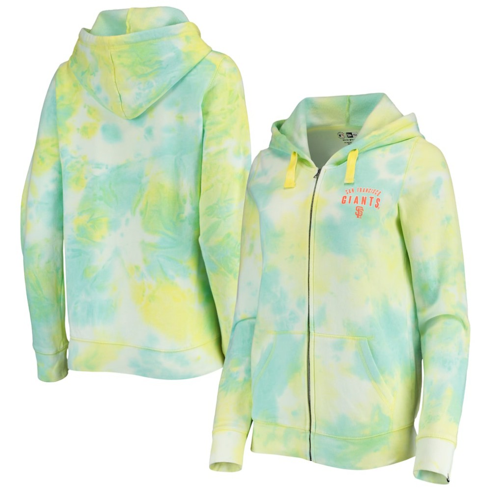 San Francisco Giants New Era Women's Tie-Dye Full-Zip Hoodie - MLB Hoodies