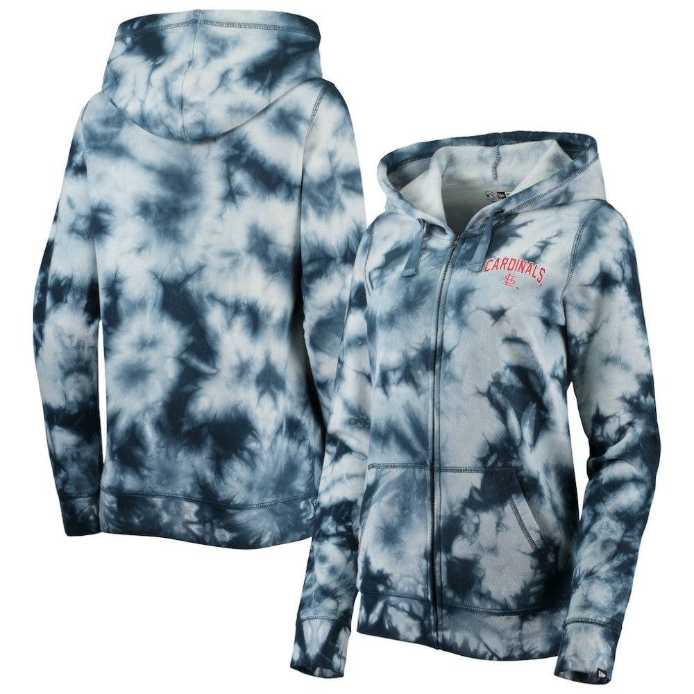 St. Louis Cardinals New Era Women's Tie-Dye Full-Zip Hoodie - MLB Hoodies