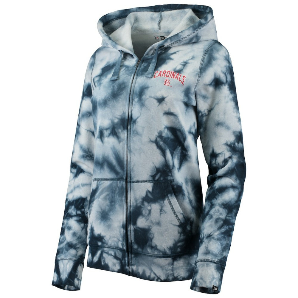 St. Louis Cardinals New Era Women's Tie-Dye Full-Zip Hoodie - MLB Hoodies