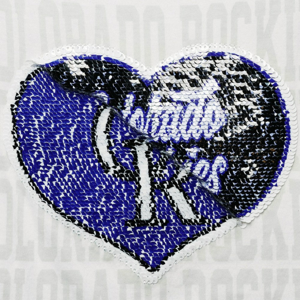 Colorado Rockies New Era Girls Youth Flip Sequin Heart Crop Top - MLB Tops