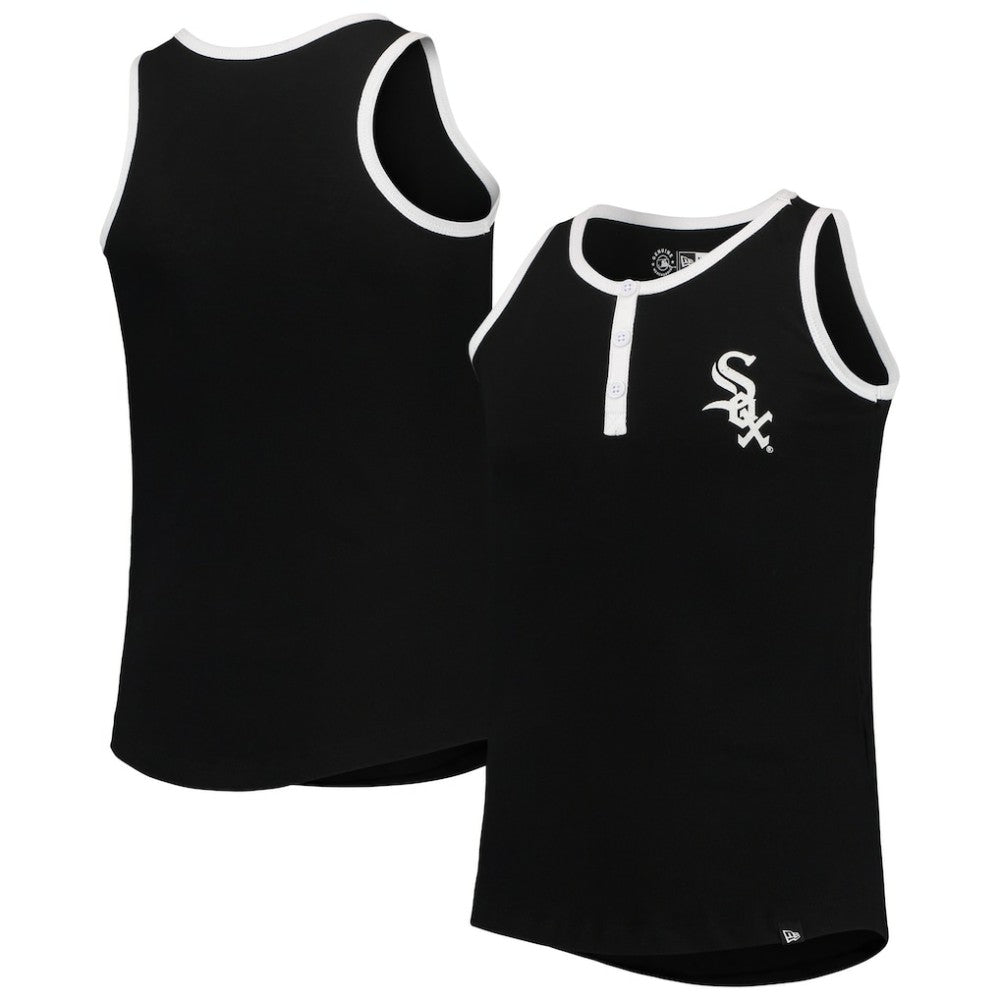 Chicago White Sox New Era Girls Youth Henley Tank Top - MLB Tanks