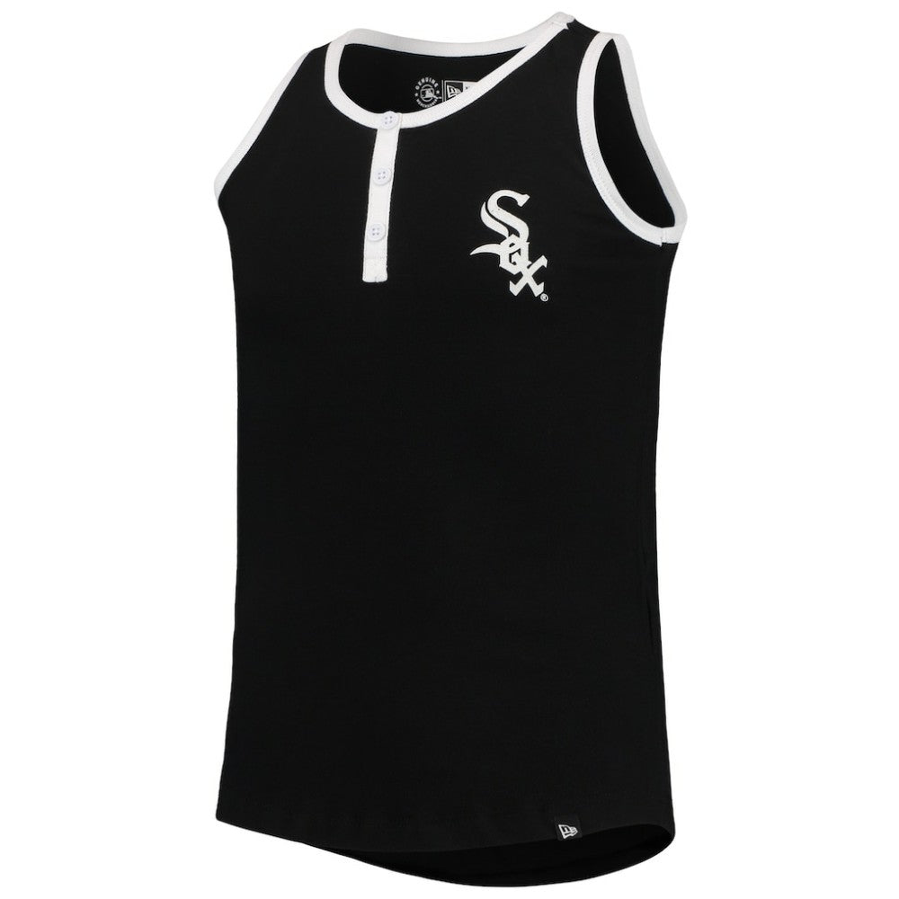 Chicago White Sox New Era Girls Youth Henley Tank Top - MLB Tanks