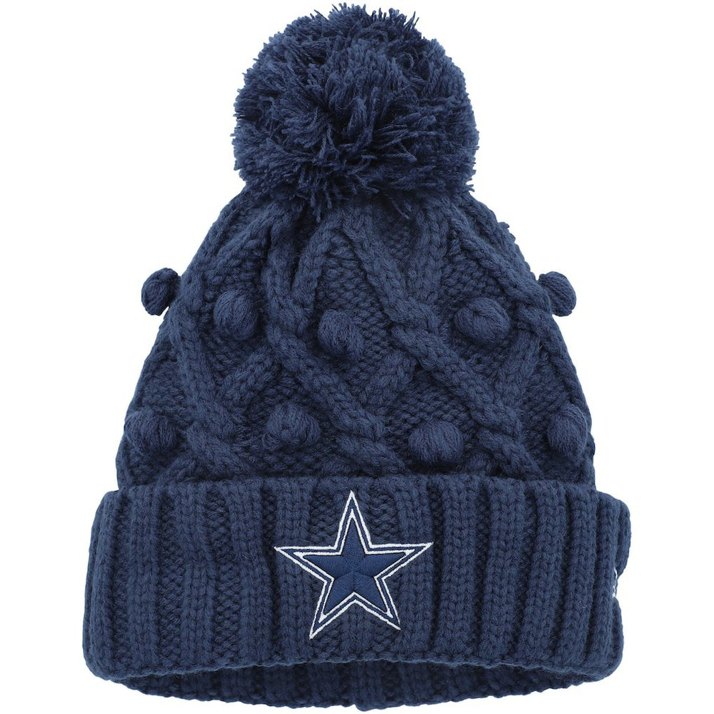 Dallas Cowboys Girls Youth Toasty Cuffed Knit Hat with Pom | NFL US