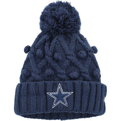 Dallas Cowboys Girls Youth Toasty Cuffed Knit Hat with Pom | NFL US