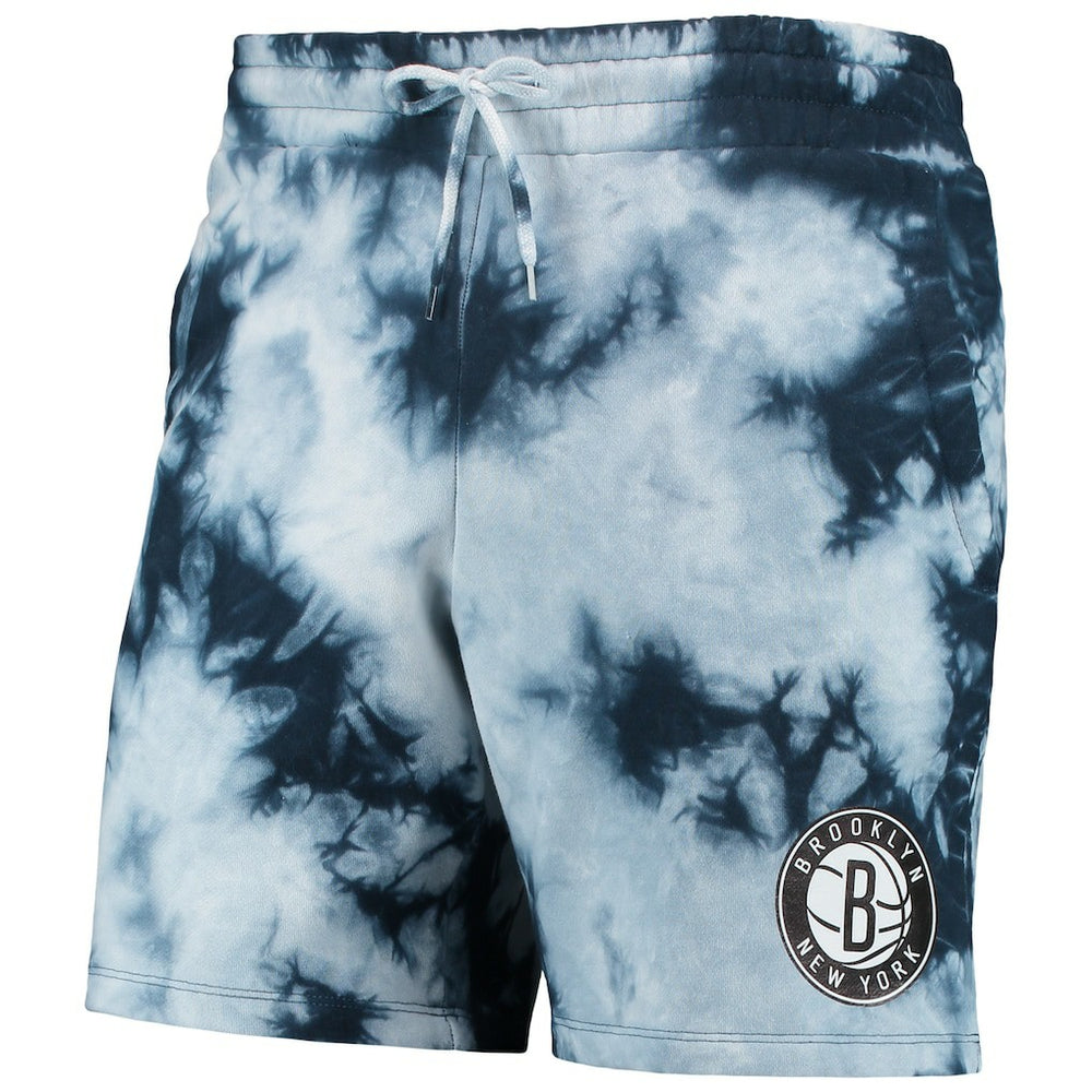 Blue Brooklyn Nets Fleece Tie-Dye Shorts | NBA