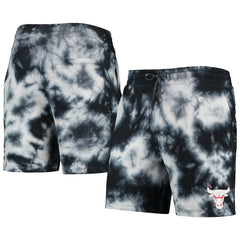 Black Chicago Bulls Fleece Tie-Dye Shorts | NBA