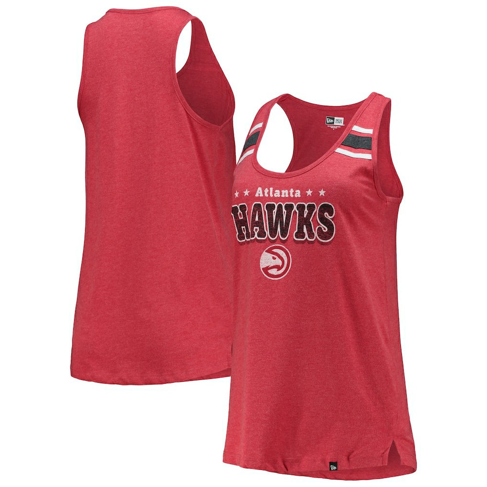 Red Atlanta Hawks Women's Scoop-Neck Racerback Tank Top | NBA