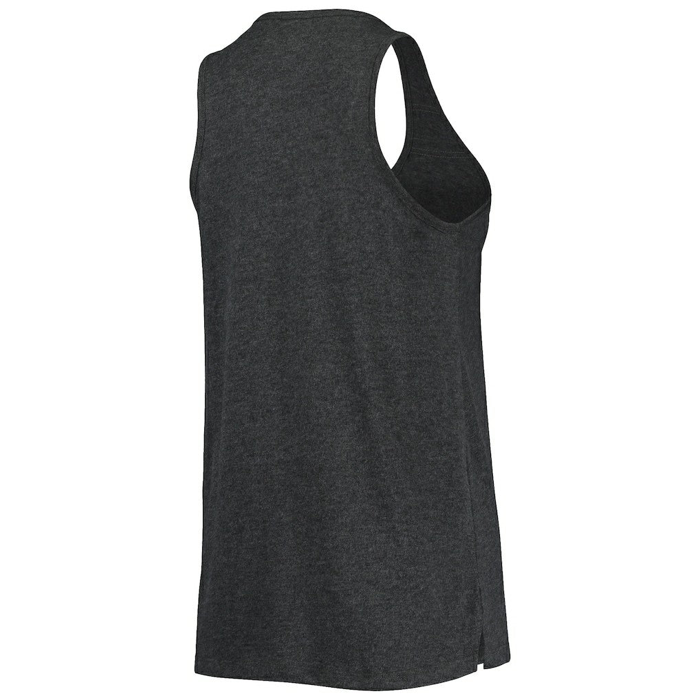 Heathered Black Brooklyn Nets Women's Scoop-Neck Racerback Tank Top | NBA