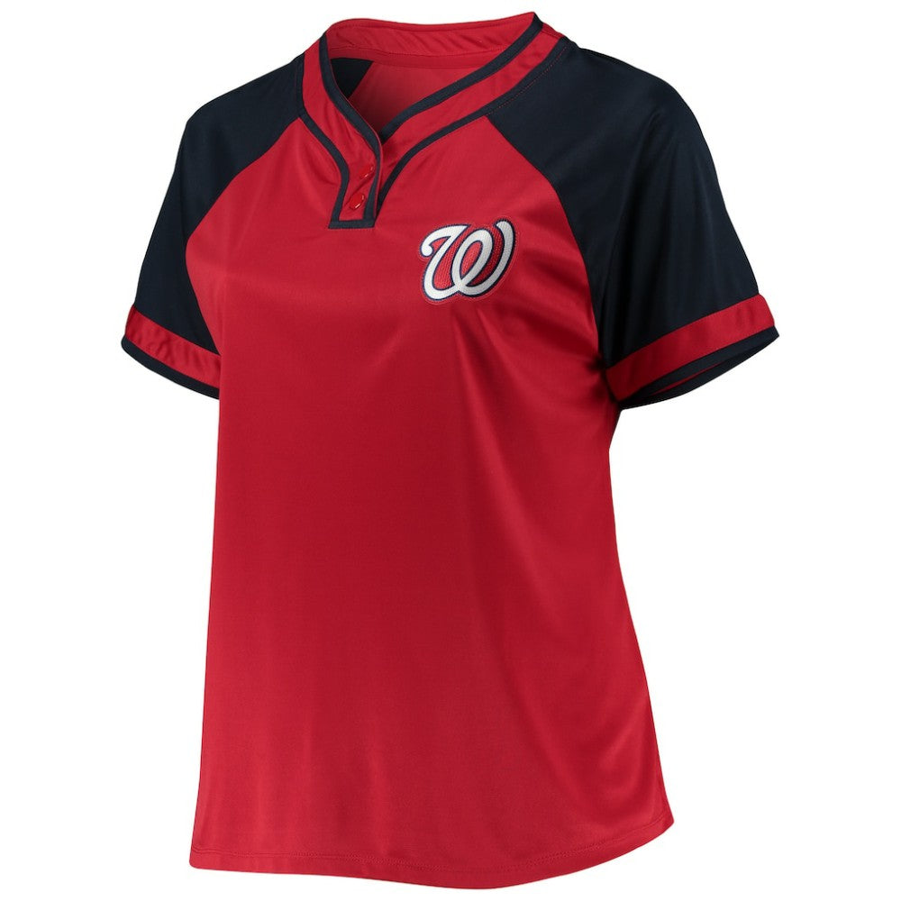 Washington Nationals Women's Plus Size Raglan T-Shirt - MLB T-shirts