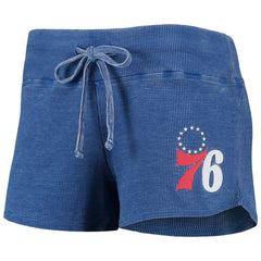 Royal/White Philadelphia 76ers Concepts Sport Women's Resurgence Slub Burnout Raglan Top & Shorts Sleep Set | NBA