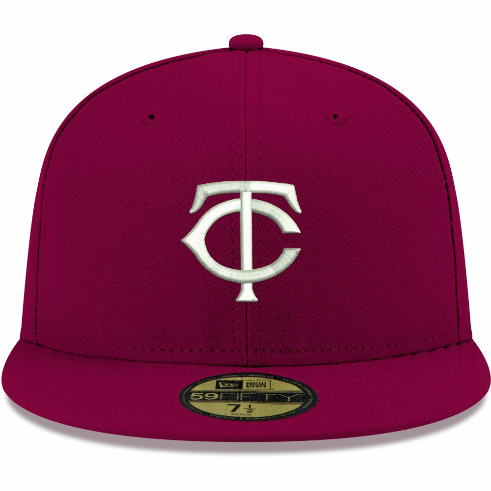 Minnesota Twins New Era White Logo 59FIFTY Fitted Hat - MLB Hats