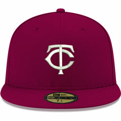 Minnesota Twins New Era White Logo 59FIFTY Fitted Hat - MLB Hats
