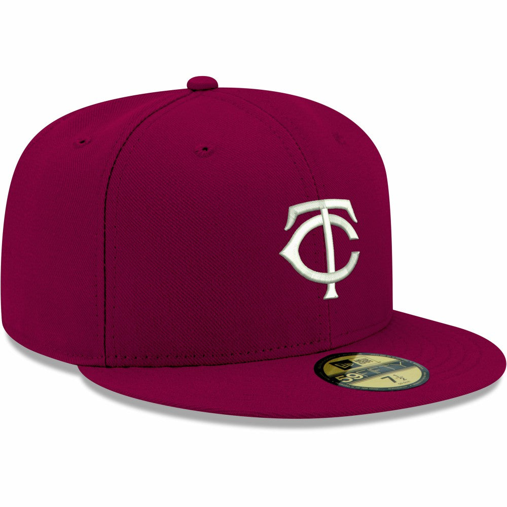 Minnesota Twins New Era White Logo 59FIFTY Fitted Hat - MLB Hats
