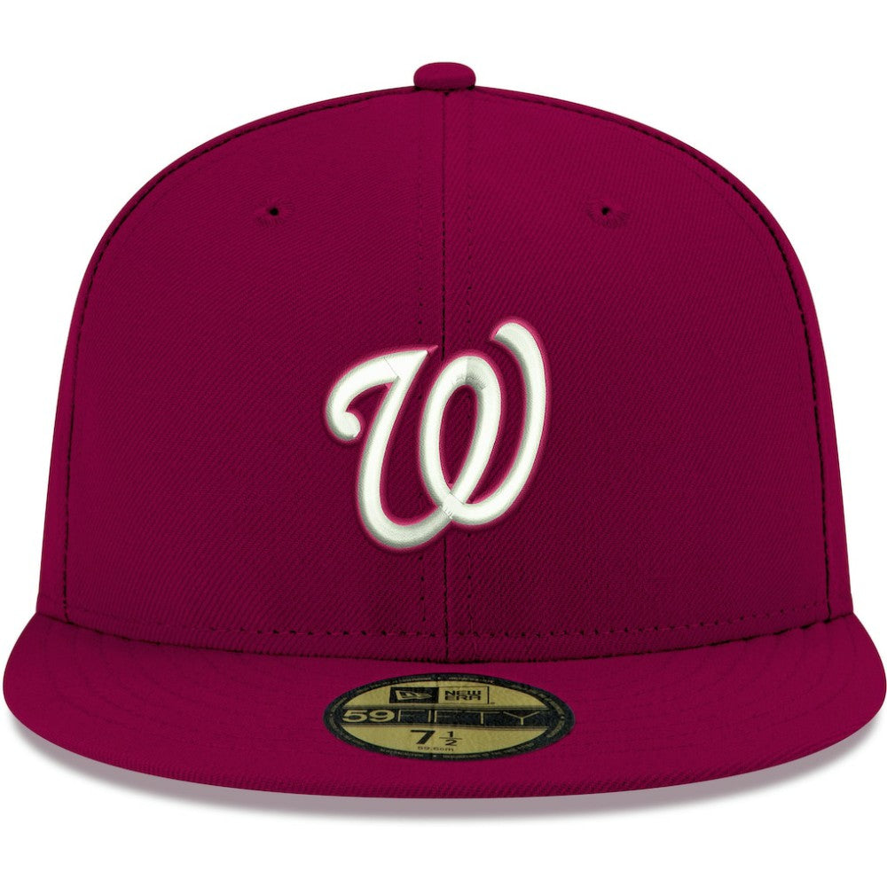 Washington Nationals New Era White Logo 59FIFTY Fitted Hat - MLB Hats