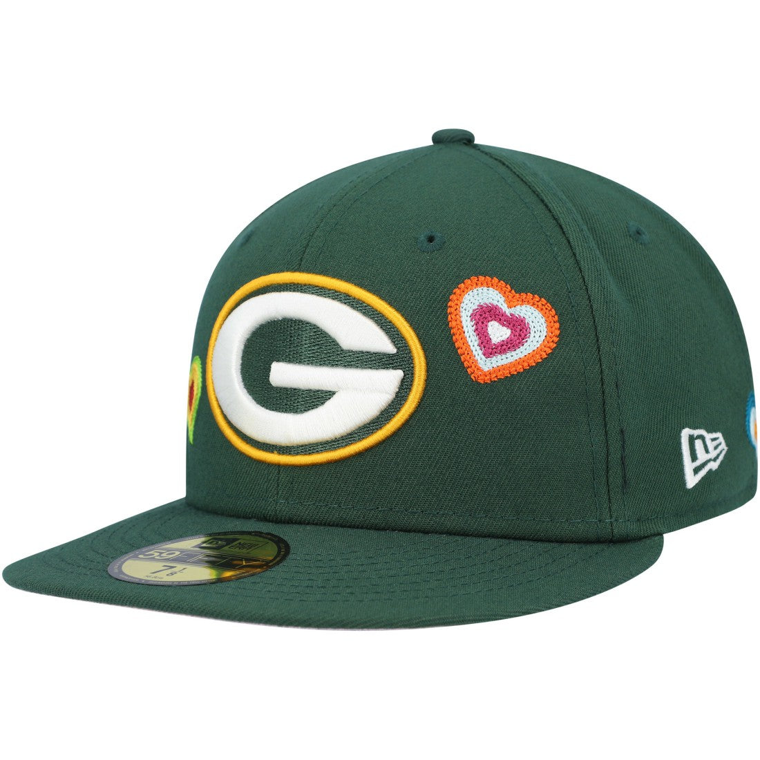 Green Bay Packers Chain Stitch Heart 59FIFTY Fitted Hat | NFL On sale