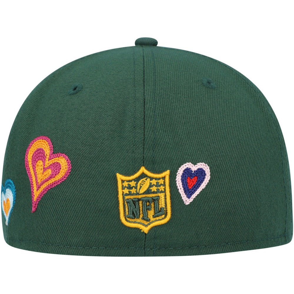 Green Bay Packers Chain Stitch Heart 59FIFTY Fitted Hat | NFL On sale