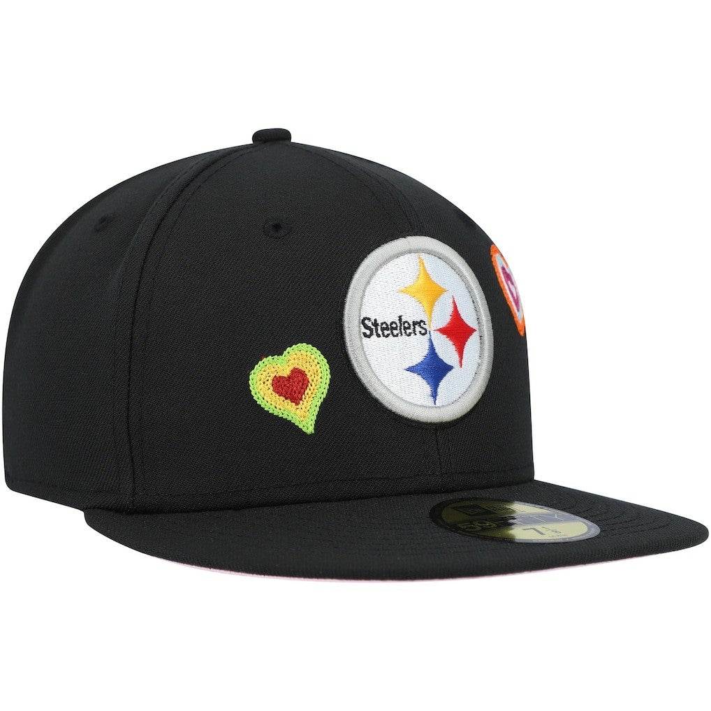 Pittsburgh Steelers Chain Stitch Heart 59FIFTY Fitted Hat | NFL New