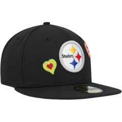 Pittsburgh Steelers Chain Stitch Heart 59FIFTY Fitted Hat | NFL New
