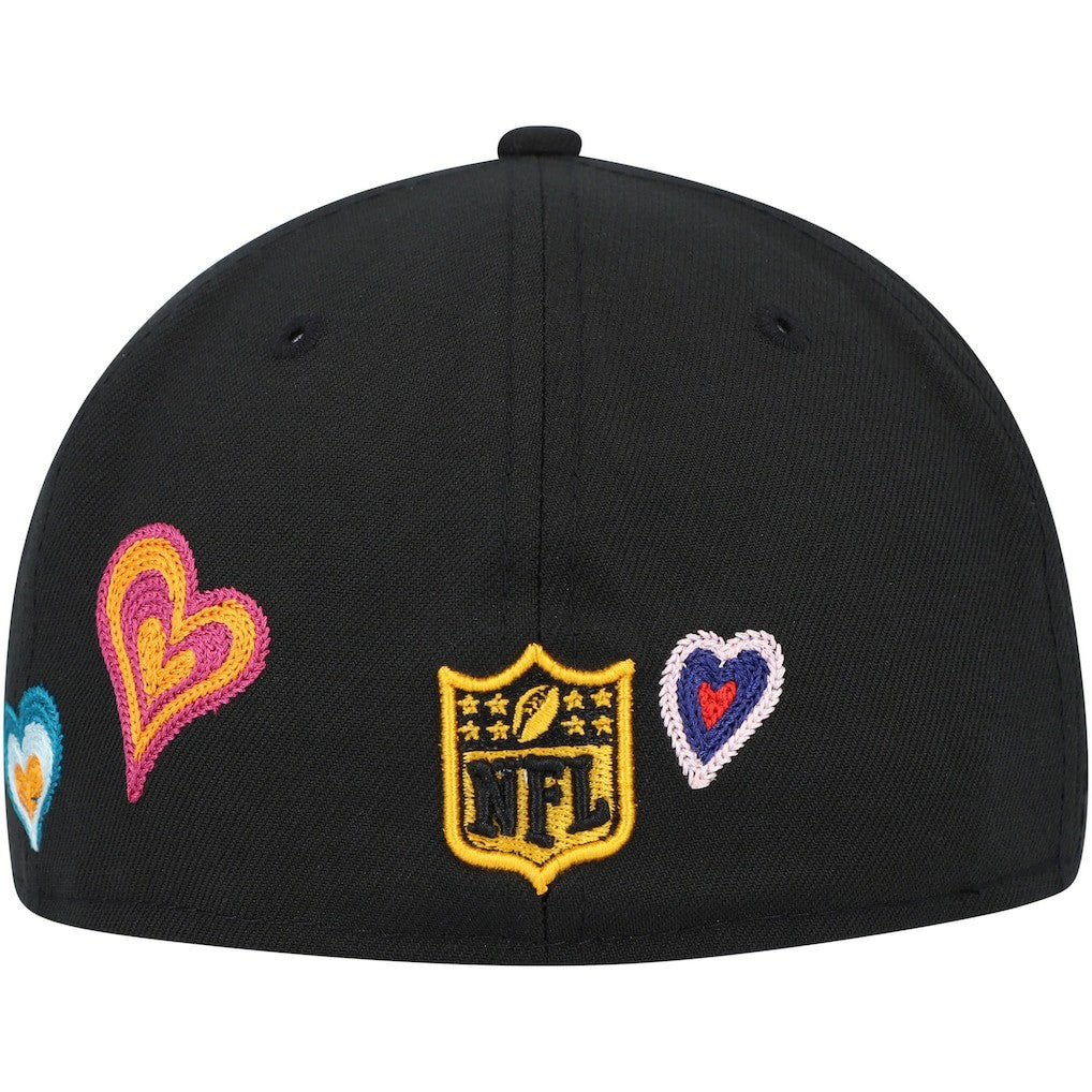 Pittsburgh Steelers Chain Stitch Heart 59FIFTY Fitted Hat | NFL New