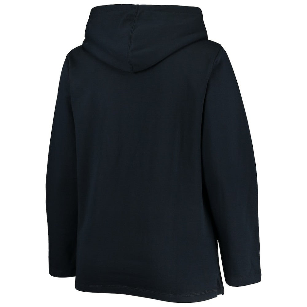 Detroit Tigers Soft as a Grape Women's Plus Size Side Split Pullover Hoodie - MLB Hoodies