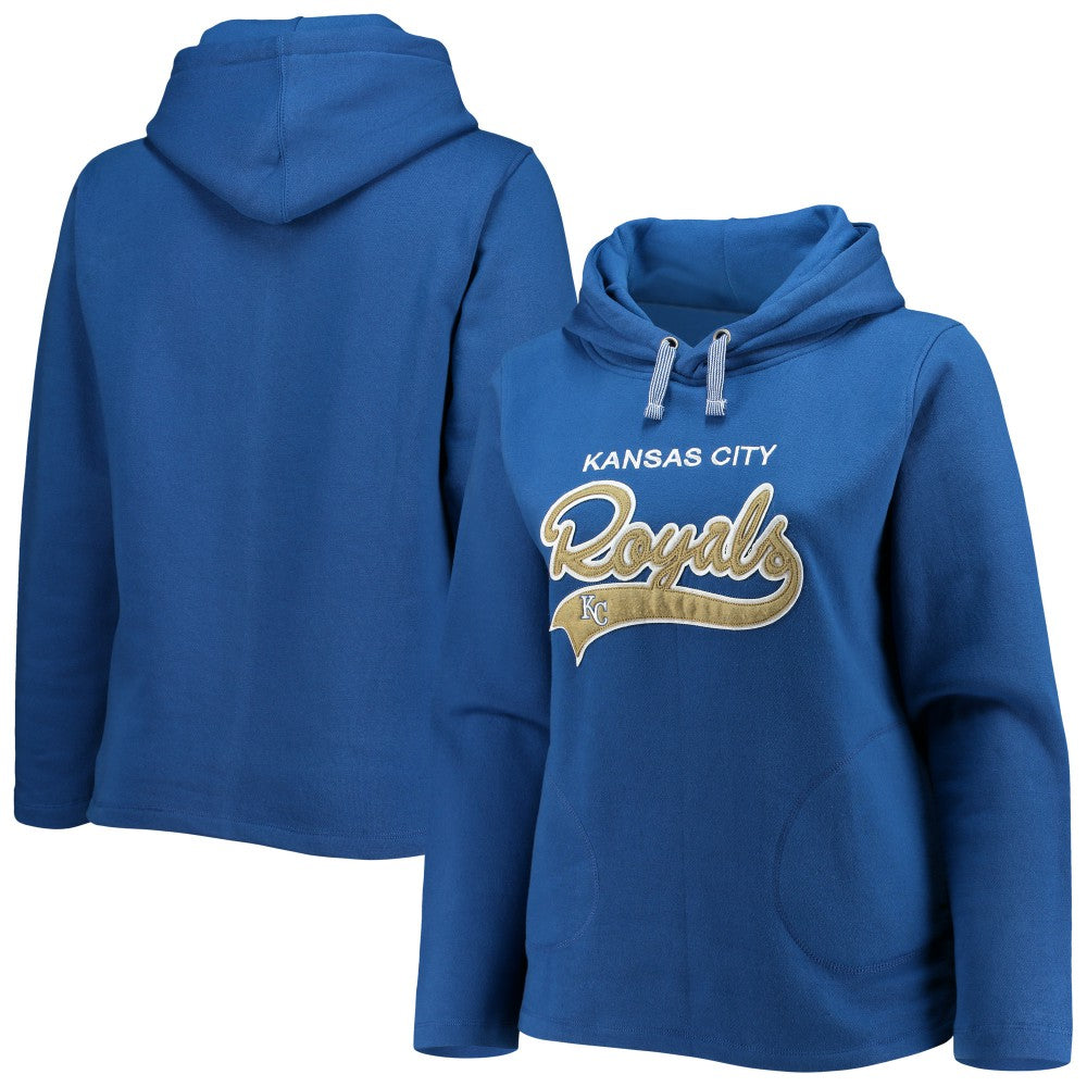 Kansas City Royals Soft as a Grape Women's Plus Size Side Split Pullover Hoodie - MLB Hoodies