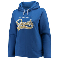 Kansas City Royals Soft as a Grape Women's Plus Size Side Split Pullover Hoodie - MLB Hoodies