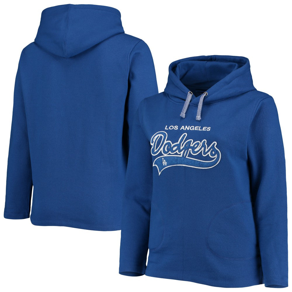 Los Angeles Dodgers Soft as a Grape Women's Plus Size Side Split Pullover Hoodie - MLB Hoodies