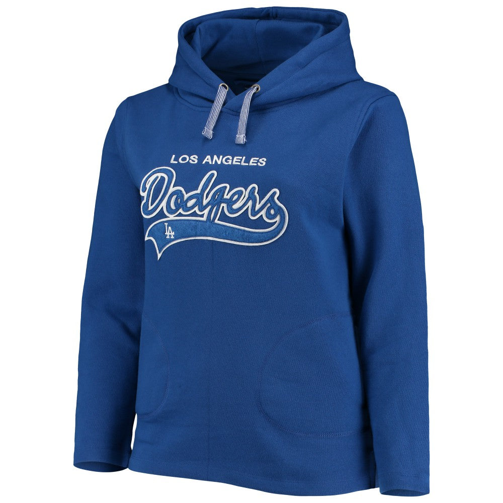 Los Angeles Dodgers Soft as a Grape Women's Plus Size Side Split Pullover Hoodie - MLB Hoodies