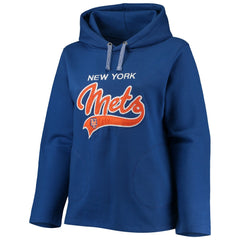 New York Mets Soft as a Grape Women's Plus Size Side Split Pullover Hoodie - MLB Hoodies