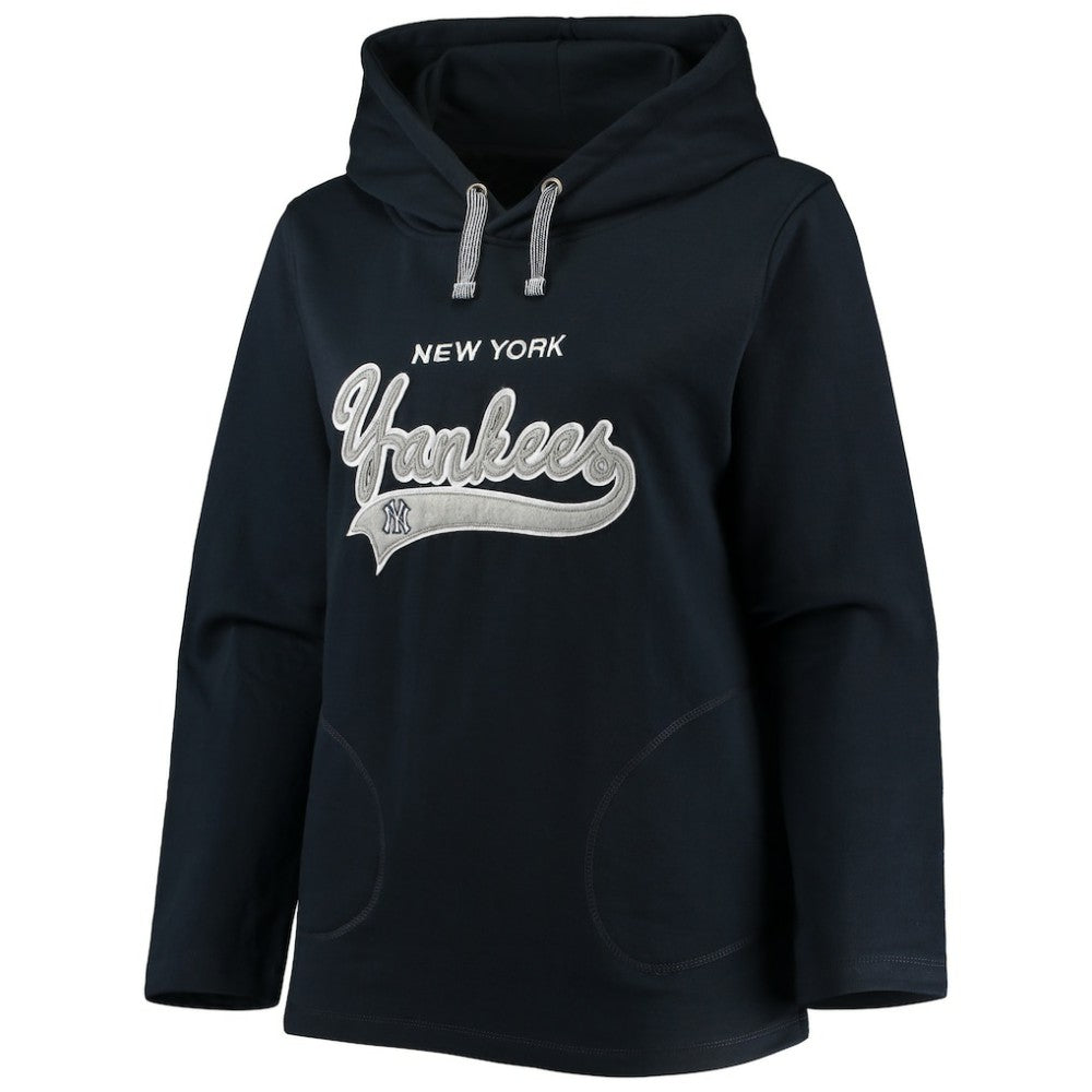 New York Yankees Soft as a Grape Women's Plus Size Side Split Pullover Hoodie - MLB Hoodies
