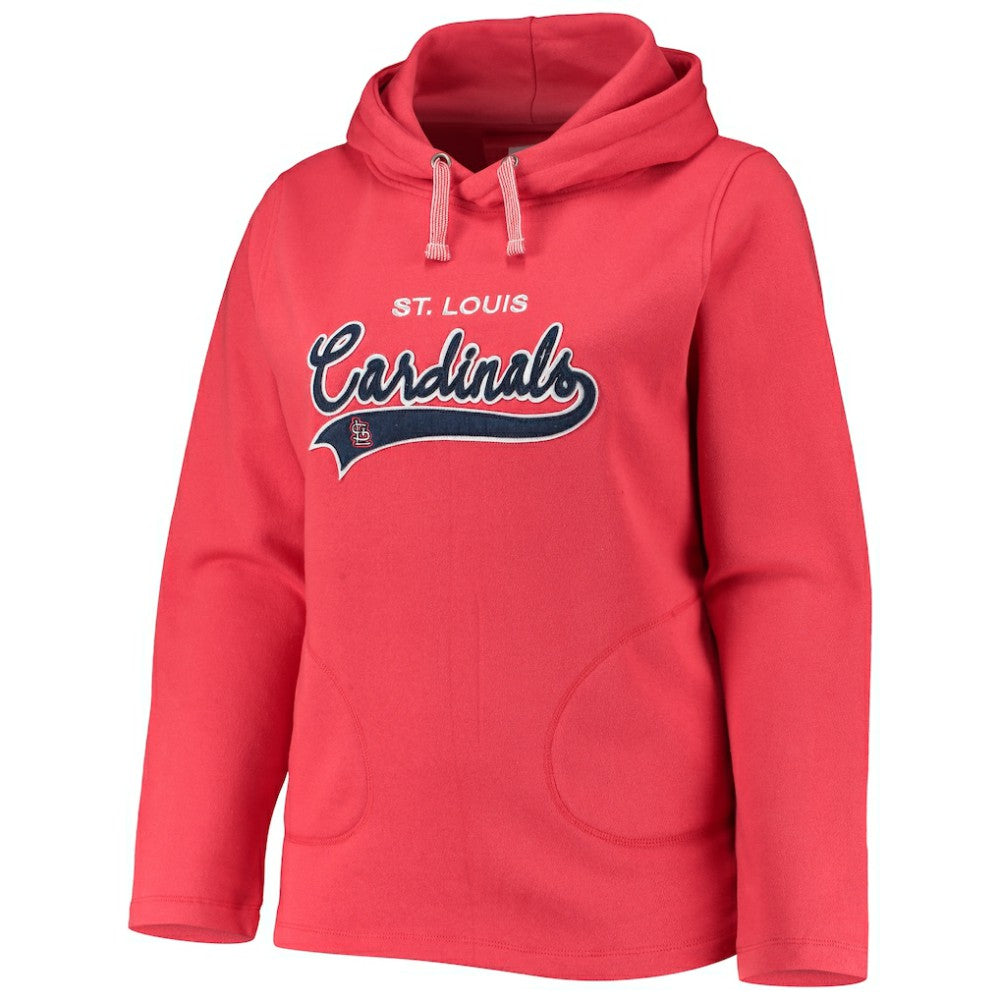 St. Louis Cardinals Soft as a Grape Women's Plus Size Side Split Pullover Hoodie - MLB Hoodies