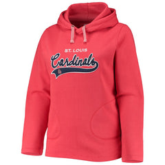 St. Louis Cardinals Soft as a Grape Women's Plus Size Side Split Pullover Hoodie - MLB Hoodies