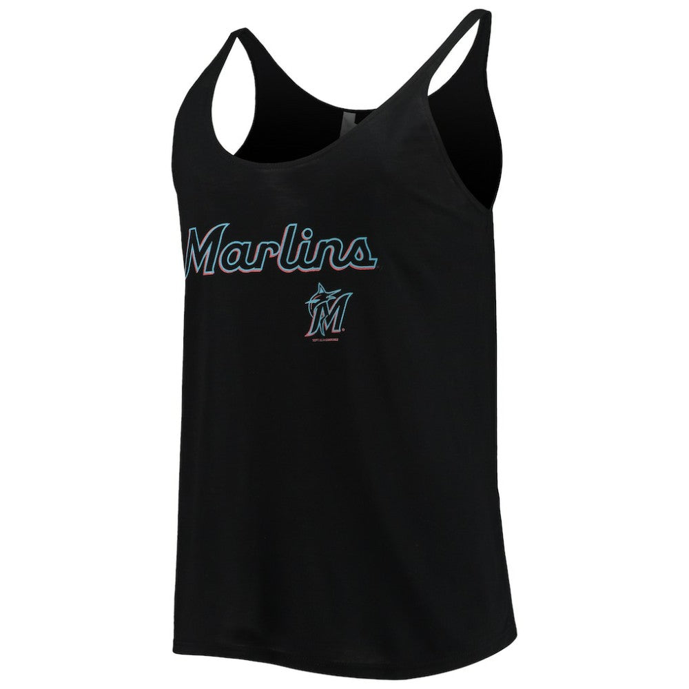 Miami Marlins Soft as a Grape Women's Slouchy Tank Top - MLB Tanks