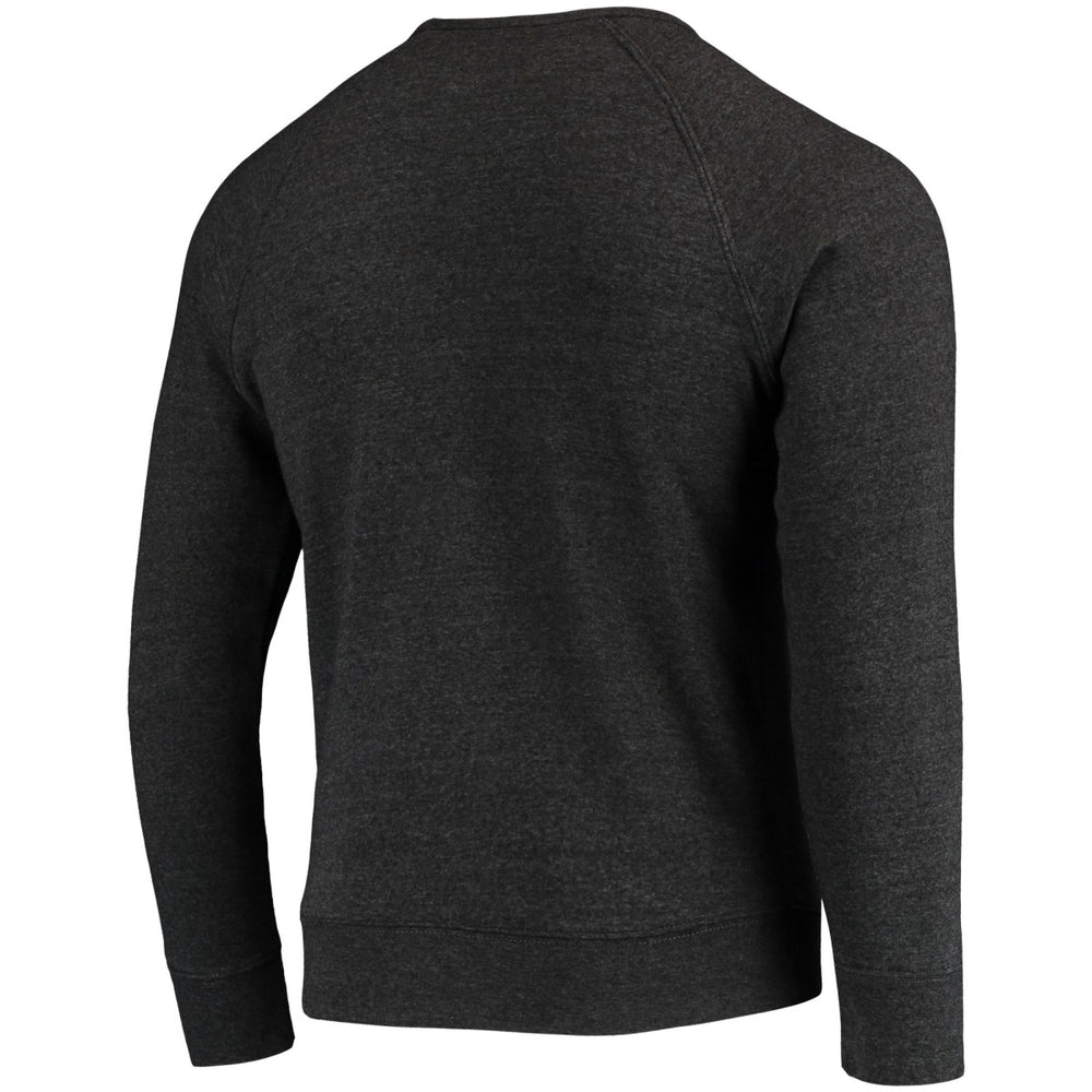 Heathered Black Phoenix Suns Sportiqe Harmon Raglan Tri-Blend Pullover Sweatshirt | NBA