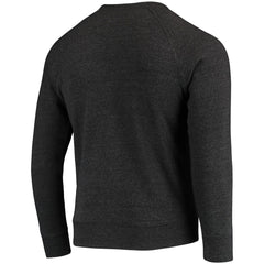 Heathered Black Phoenix Suns Sportiqe Harmon Raglan Tri-Blend Pullover Sweatshirt | NBA